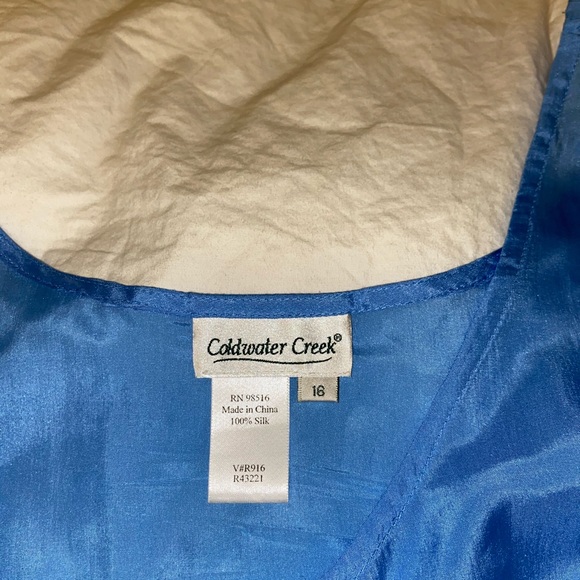 Coldwater Creek blouse. Coldwater creek blue top - Picture 5 of 5